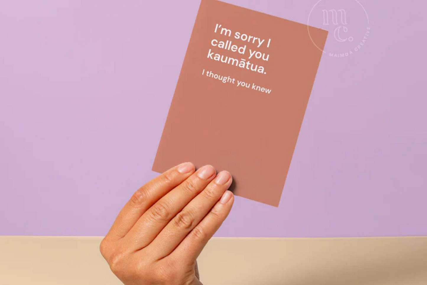 'I'M SORRY I CALLED YOU OLD' GREETING CARD.