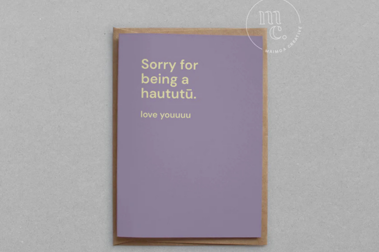 'SORRY' GREETING CARD.