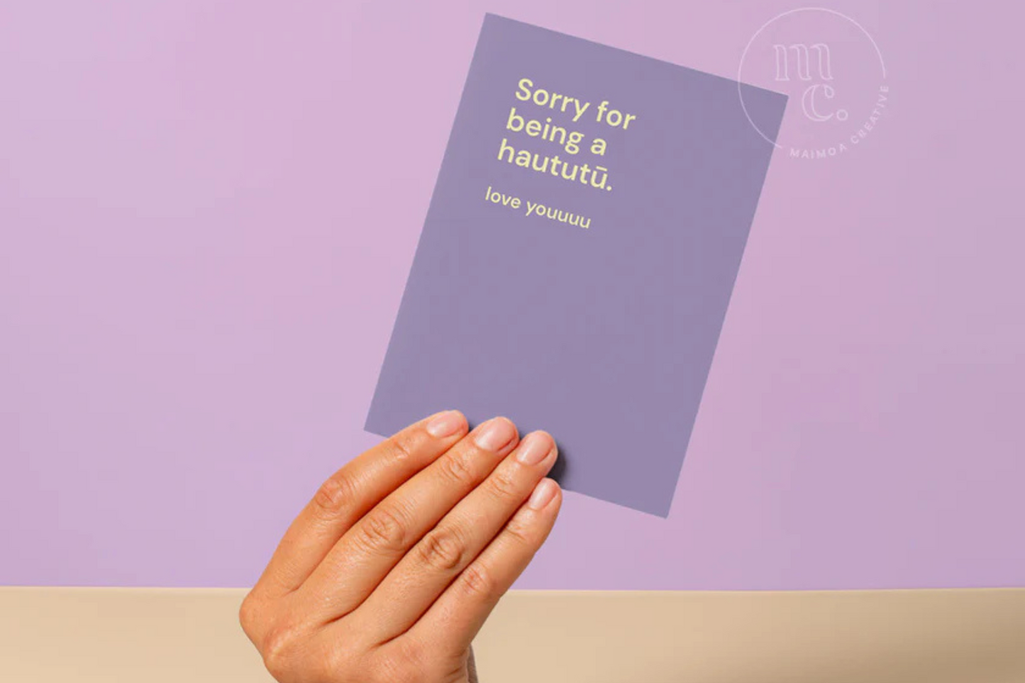 'SORRY' GREETING CARD.