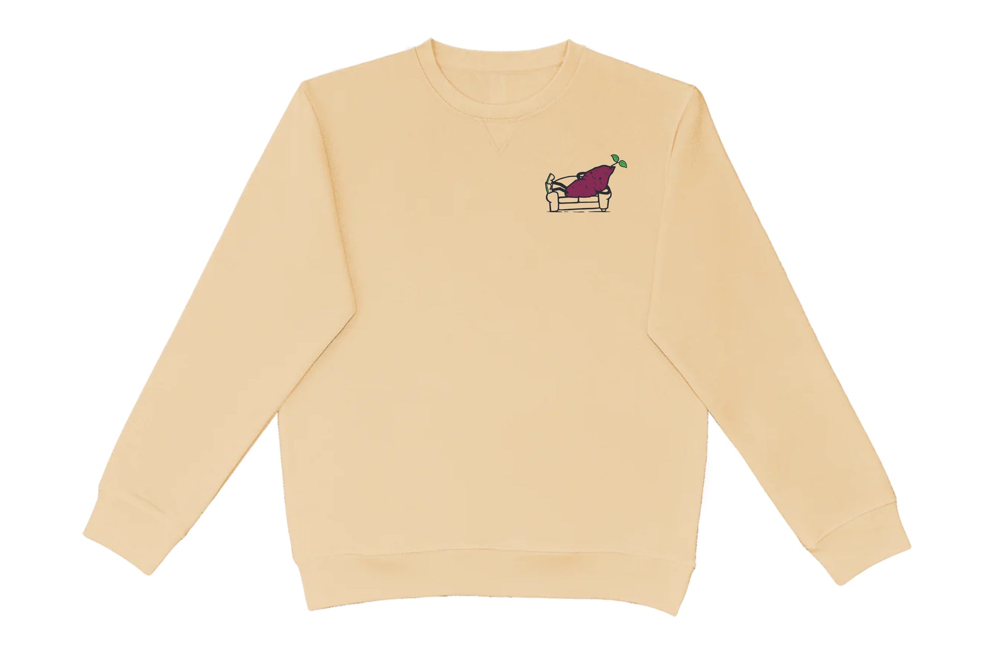 Flat lay of the Couch Kūmaru crewneck – unisex, Māori-inspired cotton/polyester hoodie for everyday NZ wear.