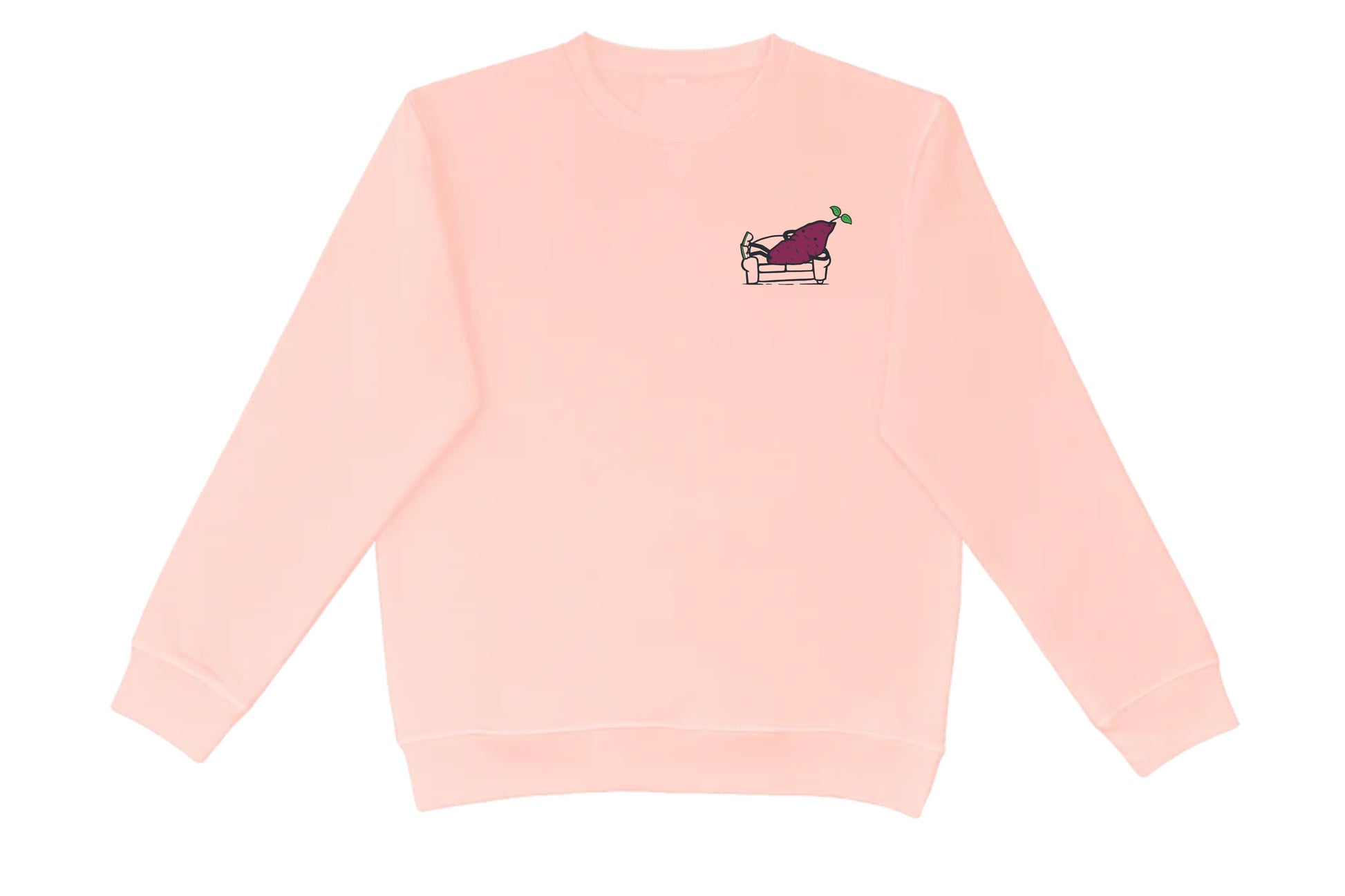 Flat lay of the Couch Kūmaru crewneck – unisex, Māori-inspired cotton/polyester hoodie for everyday NZ wear.