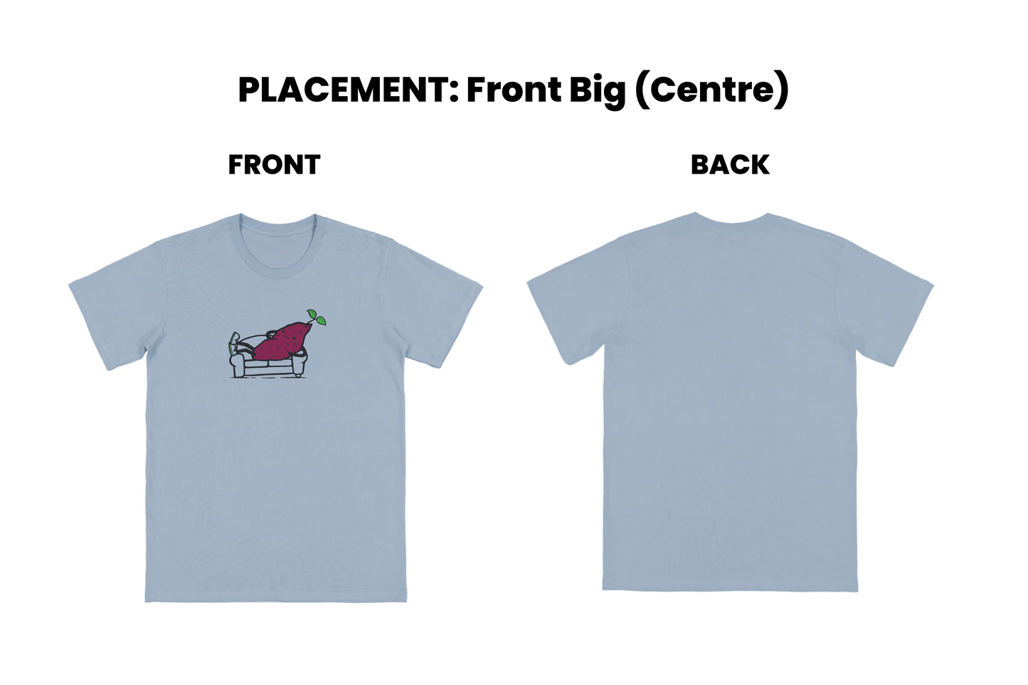 Flat lay of the Couch Kumara Tee – unisex, Māori-inspired cotton T-shirt for everyday NZ wear.