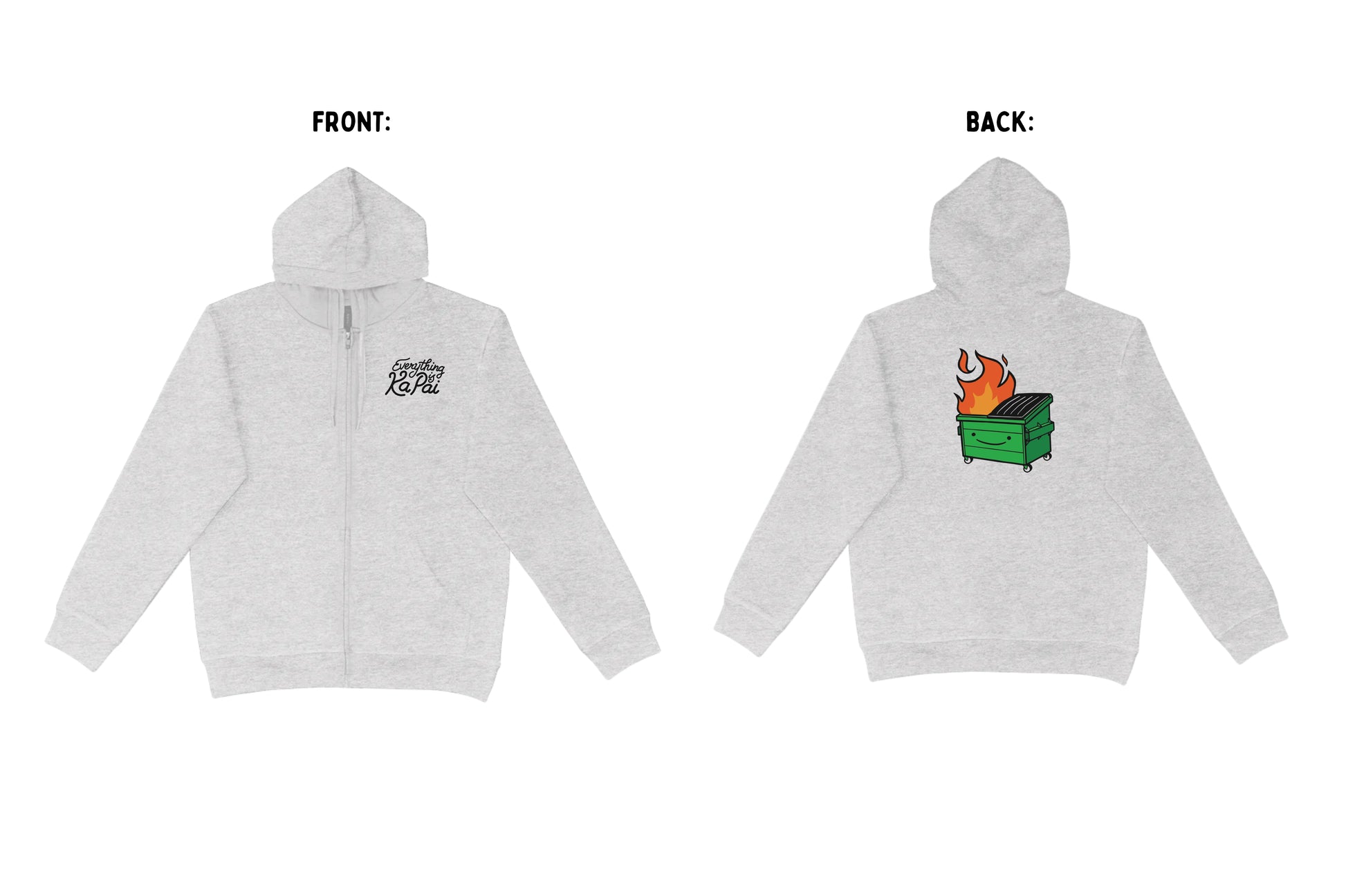 EVERYTHING IS KA PAI ZIP HOODIE.
