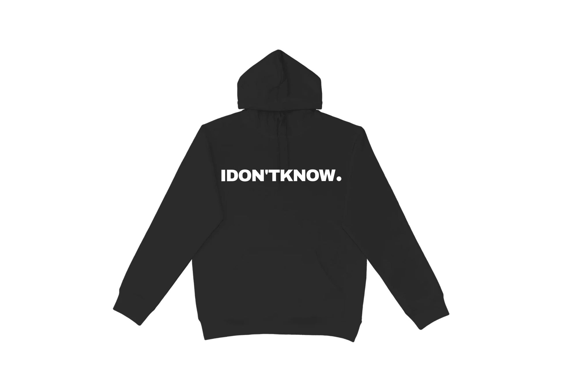 Flat lay of the I Don't Know Hoodie – unisex, Māori-inspired cotton/polyester hoodie for everyday NZ wear.