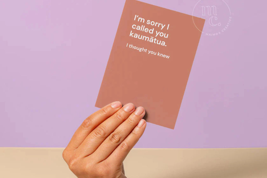 I'm sorry I called you kaumātua greeting card