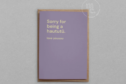 'SORRY' GREETING CARD.