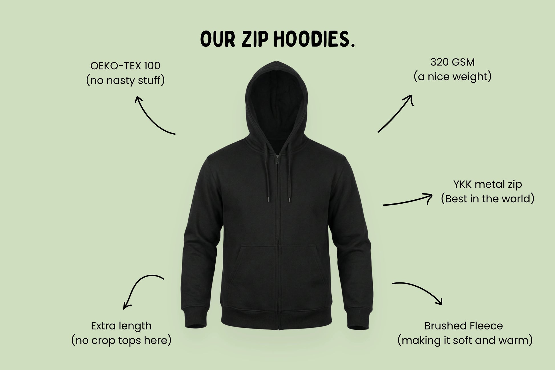 COUCH KŪMARA ZIP HOODIE.