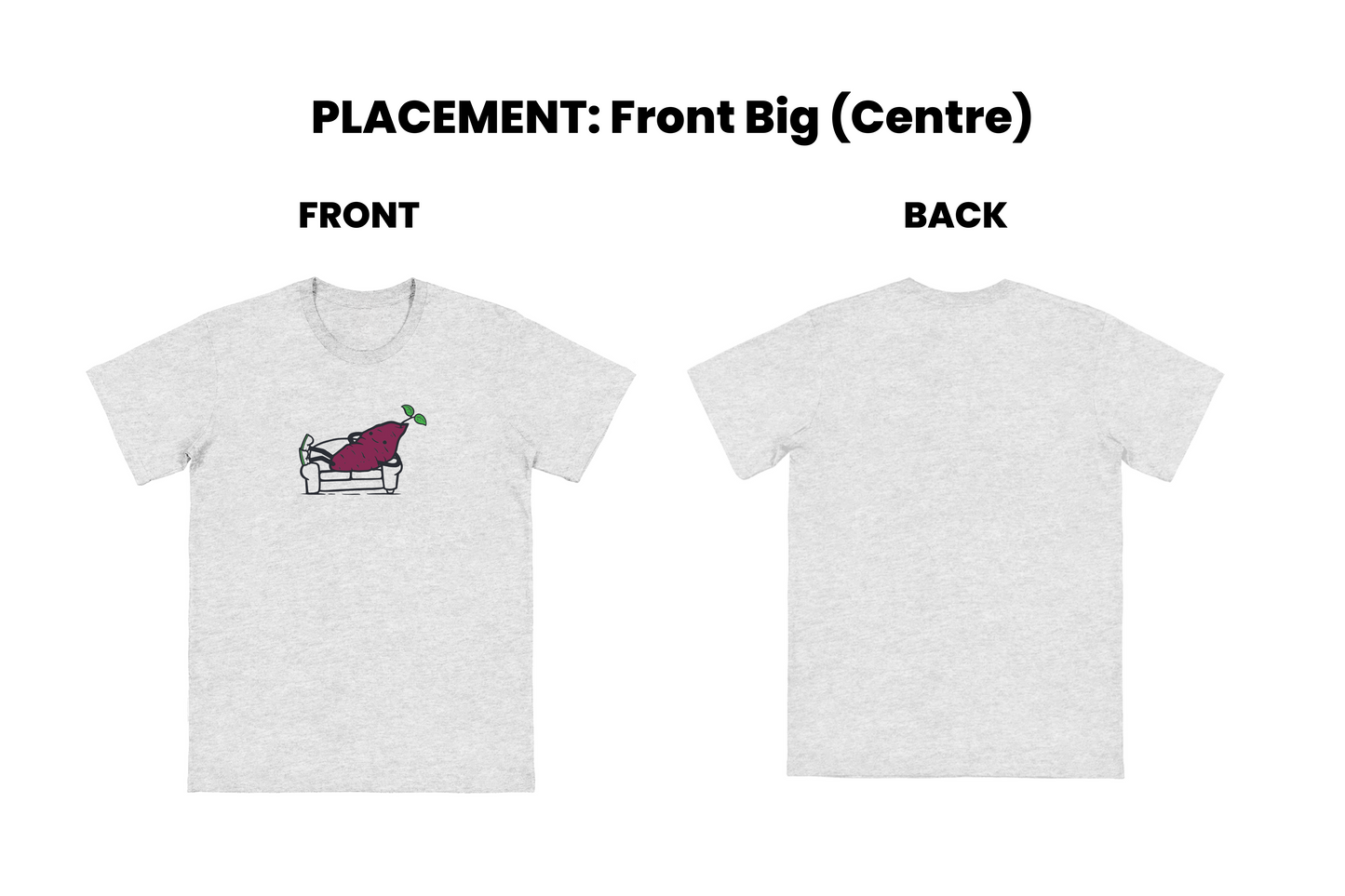 Flat lay of the Couch Kumara Tee – unisex, Māori-inspired cotton T-shirt for everyday NZ wear.