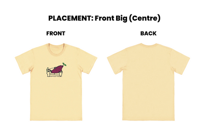 Flat lay of the Couch Kumara Tee – unisex, Māori-inspired cotton T-shirt for everyday NZ wear.