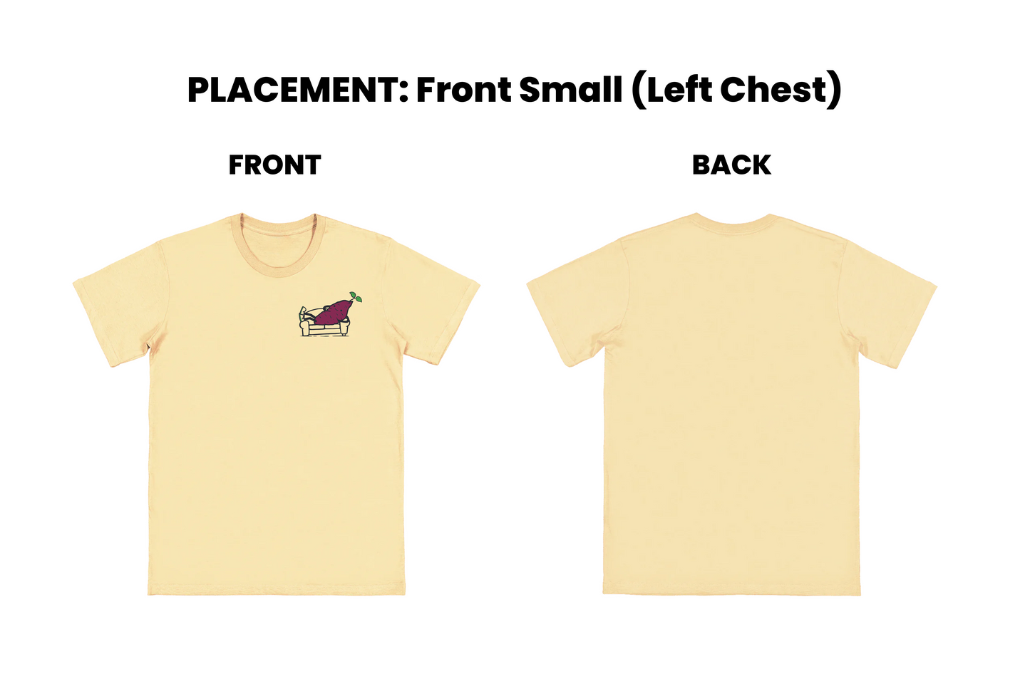 Flat lay of the Couch Kumara Tee – unisex, Māori-inspired cotton T-shirt for everyday NZ wear.