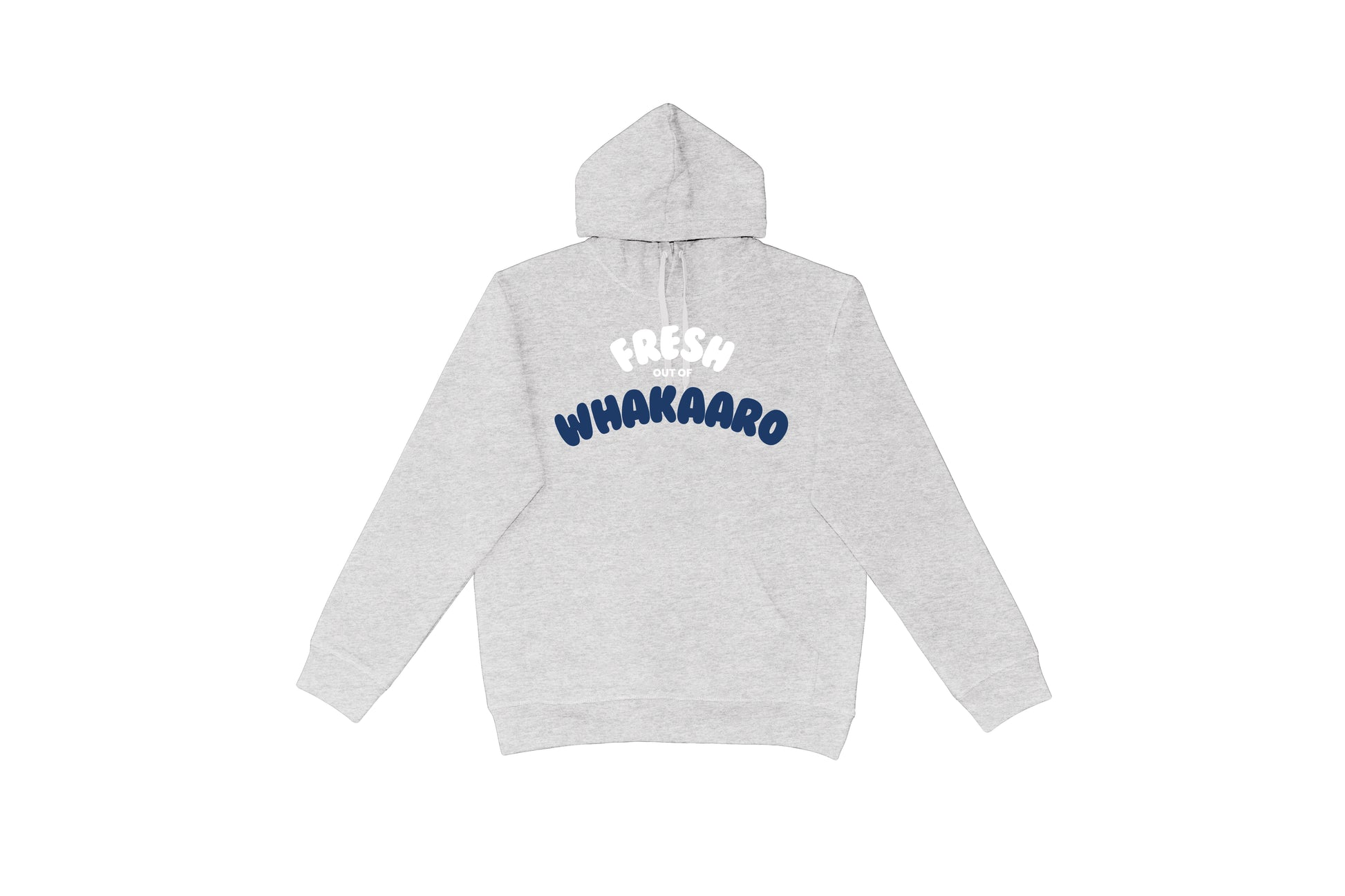 Flat lay of the Fresh out of Whakaaro Hoodie – unisex, Māori-inspired cotton/polyester hoodie for everyday NZ wear.