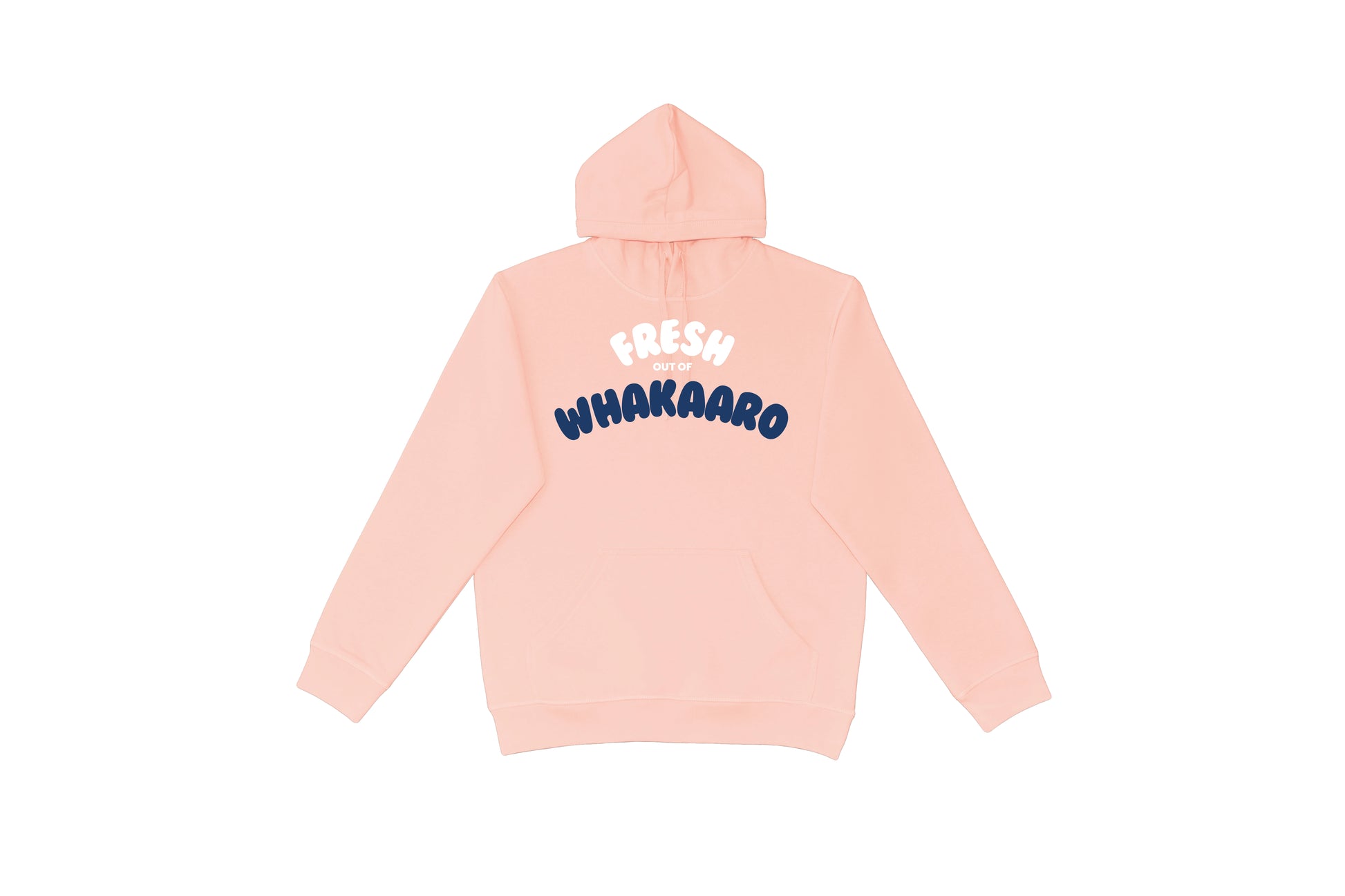 Flat lay of the Fresh out of Whakaaro Hoodie – unisex, Māori-inspired cotton/polyester hoodie for everyday NZ wear.