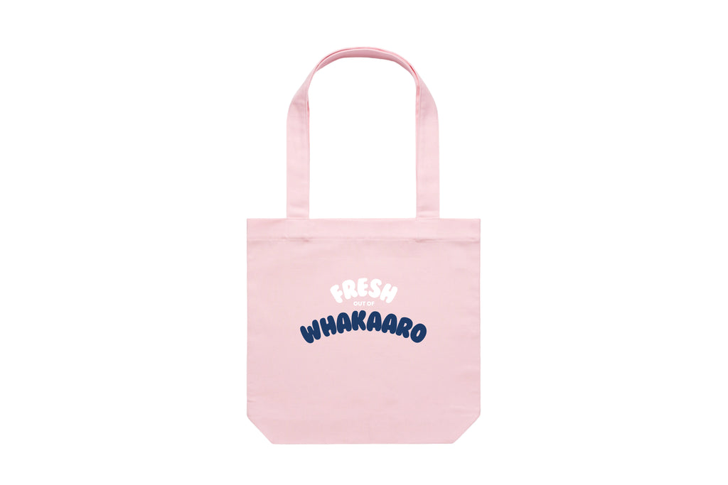 Flat lay of the Fresh out of Whakaaro Tote Bag – durable, eco-friendly, and designed for everyday errands or mahi. Perfect for carrying kai, gear, or your mental baggage.