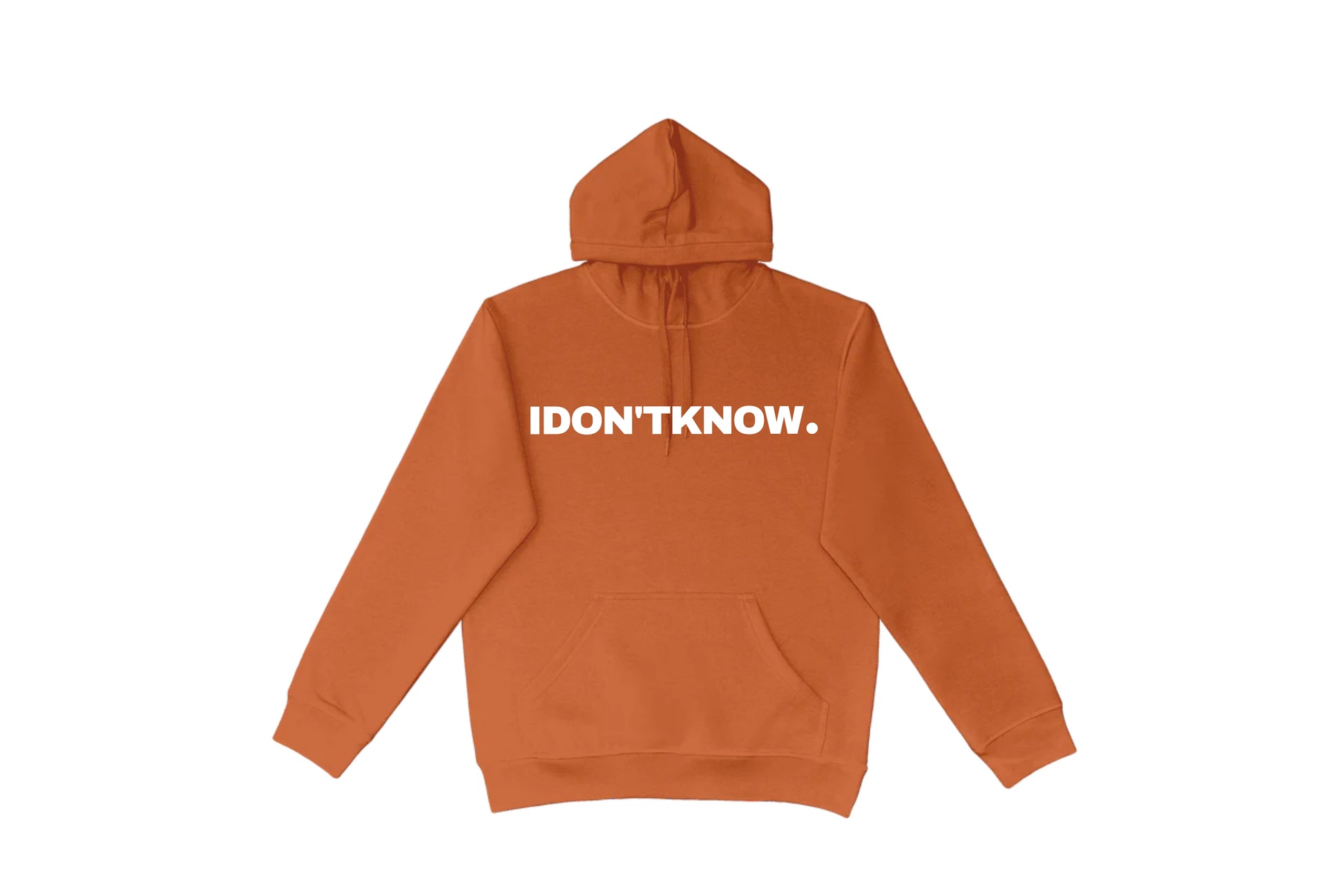 Flat lay of the I Don't Know Hoodie – unisex, Māori-inspired cotton/polyester hoodie for everyday NZ wear.