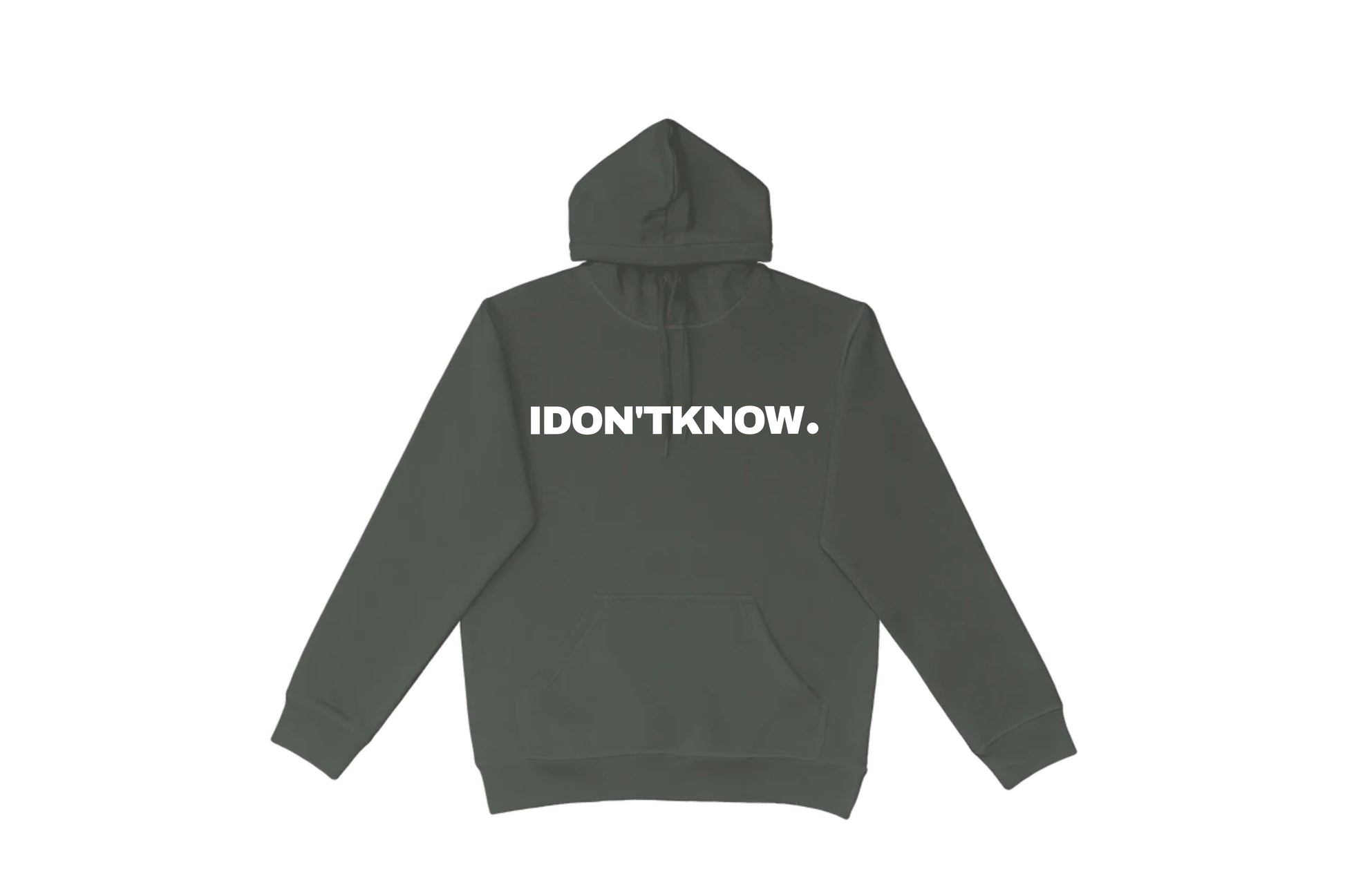 Flat lay of the I Don't Know Hoodie – unisex, Māori-inspired cotton/polyester hoodie for everyday NZ wear.