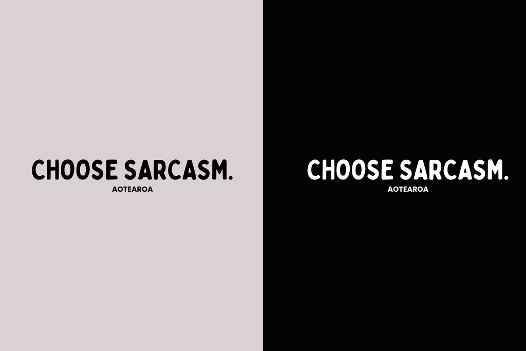 HINT OF SARCASM ZIP HOODIE.