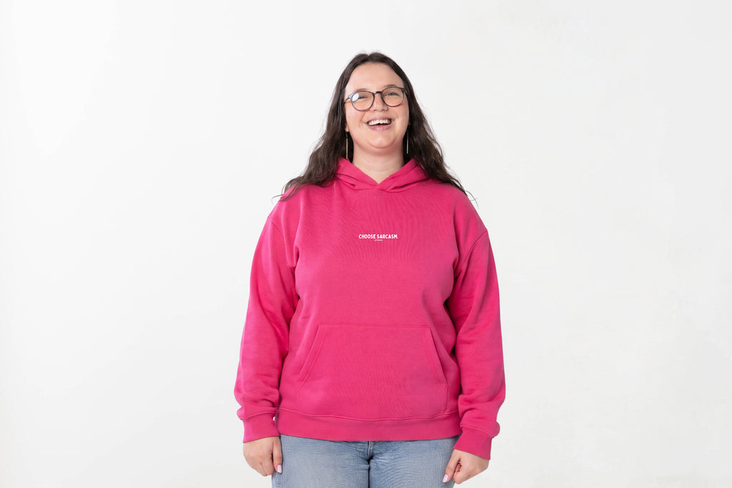 TAYLOR'S SHOCKING PINK HOODIE.